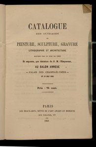 Salon des Refuses, 1863 için kataloğun ön yüzü by French School