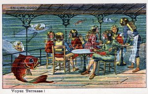Futuredays: 2000 Yılının Ondokuzuncu Yüzyıl Vizyonu - “” 2000 yılında” Serisi: Bakınız teras (deniz altı). Villemard