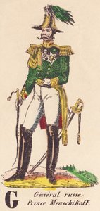 G: Rus Generali, Prens Menschikoff (1787-1869) by French School