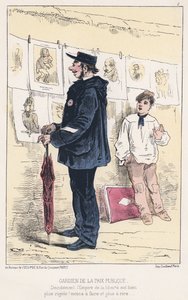 Halk Barışının Muhafızı (renkli gravür) by French School