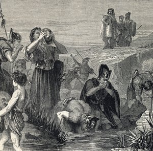 Gedeon (Gideon) Tanrı tarafından Madyanlıları yenmeye çağırılır, askerlerini ağzına su taşırken içenler arasından seçer (Gideon veya Gedeon askerlerini sadece ağzına suyu kaldıranları tutarak seçer ve bunu yaparken dra by French School