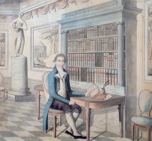Beyefendi kitaplığında okuyor by French School