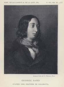 George Sand (taş) by French School