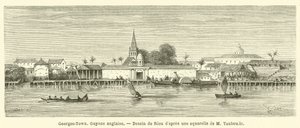 Georges-Town, İngiliz Guyanası (gravür) by French School