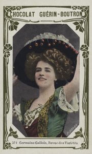 Germaine Gallois, Revue des Varietes (renkli fotoğraf) by French School