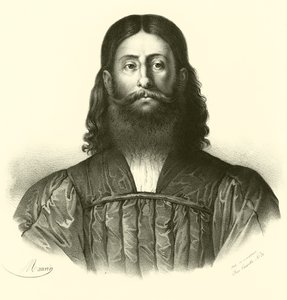 Giorgione, portre (gravür) by French School