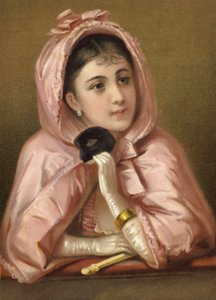 Maske tutan kız (chromolitho) by French School