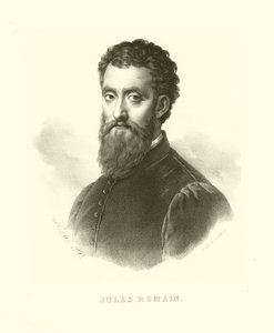 Giulio Pippi olarak da bilinen Giulio Romano, portre (gravür) by French School