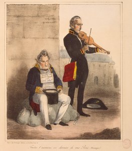 Krallarının sonuncusuna sadaka ver (litografi) by French School