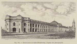 Saint-Petersburg Kapalı Çarşısı (gravür) by French School