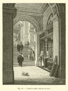 1825 yılında büyük yan merdiven by French School