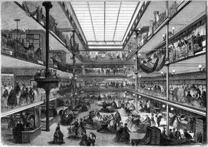 Paris mağazaları; Saint Denis şehrinin mağazalarının iç görünümü, rue du Faubourg Saint Honore, Paris by French School