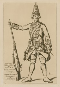 Louis XV muhafızlarının Grenadier by French School