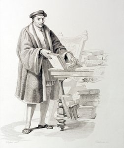 Guillaume Bude (1467-1540), Fransız bilim adamı ve hümanist filozof (gravür) by French School