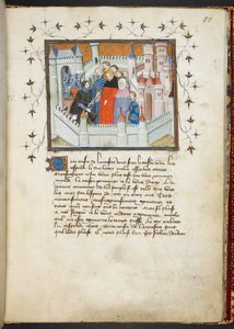 Harley 1319 f.50, Richard II ve Bolingbroke, Flint Kalesi