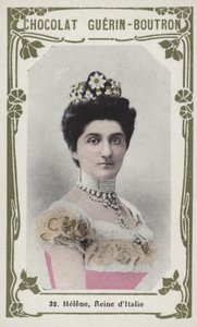 Helene, Reine dItalie (renkli fotoğraf) by French School