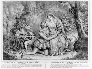 Henri IV (1553-1610), Fransa Kralı ve Gabrielle dEstrees (1573-99) by French School