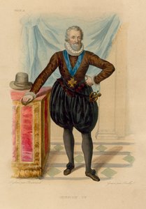 Henry IV (renkli gravür) by French School
