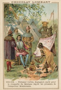 Hernan Cortes, İspanyol fatihi, Aztek İmparatoru Montezuma