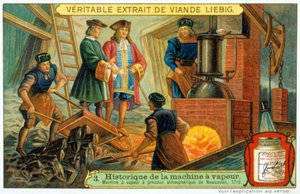 Buhar motorunun tarihi: Newcomen atmosferik basınçlı buhar makinesi by French School