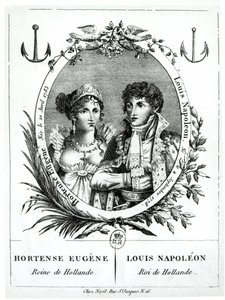 Hortense de Beauharnais (1783-1837) ve Louis-Napolyon Bonapart (1778-1846) by French School
