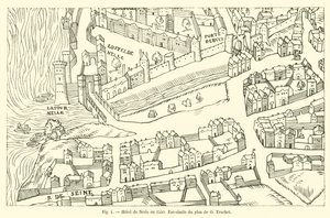 1550 yılında Hotel de Nesle, O Truchet haritasının tıpkıbasımı by French School