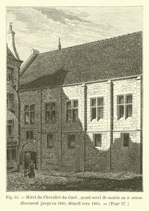 1860 yılına kadar 4. bölge için belediye binası olarak hizmet veren Hotel du Chevalier du Guet, 1864 civarında yıkıldı. by French School