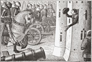 Nasıl Jean Duc d'Alancon, 15. yüzyıl el yazması Vigiles de Charles VII'den bir minyatürden sonra, Paul Lacroix pub'ın Orta Çağ Bilim ve Edebiyatından. Londra 1878 by French School