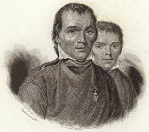 Hubert Goffin ve oğlu Mathieu by French School