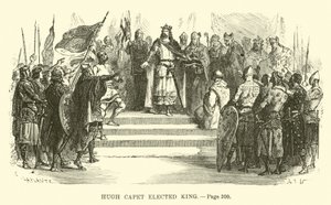 Hugh Capet Kral seçildi by French School
