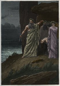 Alphonse de Neuville'den sonra druid tarafından insan kurban edilmesi - İnsan kurbanları sunan Druidler - “Fransa'nın torunlarıma anlattığı tarihi” den gravür - Francois Guizot tarafından - 1872-1876 by French School