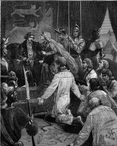 Yüzyıl Savaşları. Calais Burjuvası: Aziz Peter Eustache ve arkadaşlarının İngiltere Kralı III. by French School