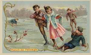 Buz pateni (kromolitho) by French School