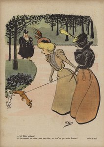 Le Rire için illüstrasyon (renkli taş baskı) by French School