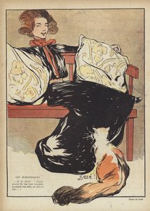Le Rire için illüstrasyon (renkli taş baskı) by French School