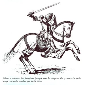 Bir Tapınak Şövalyesi çizimi (gravür) by French School