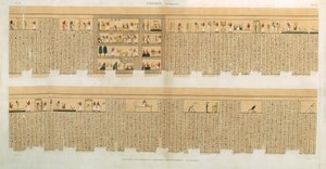 Hiyeroglif, Hypogees, Thebes içeren bir Pampus el yazmasının çizimleri, Willemin tarafından oyulmuş, 