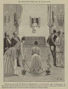 Mısır Ayini'nde Mısır Hanımının Başlatılması (gravür) by French School