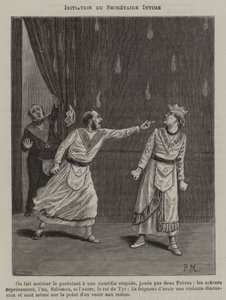 Samimi Bir Sekreterin Başlatılması (gravür) by French School