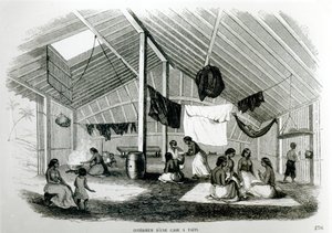 Bir Tahitan Kulübesinin İçinde, Eugene Delessert tarafından 