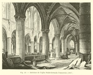 Saint-Germain lAuxerrois kilisesinin içi, 1837