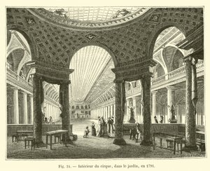 1791 yılında bahçede sirk İç, by French School
