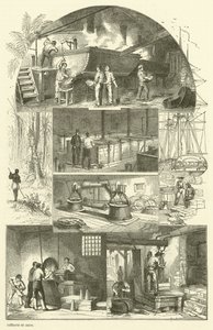 Bir şeker rafinerisinin içi (gravür) by French School