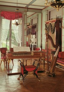 İmparatoriçe Josephines müzik odasının içi by French School