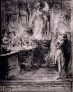 Venedik Dükkanının İçi, 1777 by French School