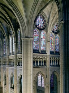 Transept geçişin iç, kutsanmış 1216 by French School