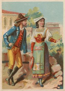 İtalyan kostümü by French School