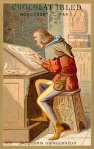 Jacquemin Gringonneur, Fransız ressam (chromolitho) by French School
