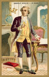 Jacques Necker, İsviçre doğumlu Fransız bankacı ve devlet adamı (chromolitho) by French School
