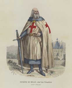 Jacques de Molay, Tapınak Şövalyelerinin son Büyük Üstadı, 14. Yüzyıl by French School